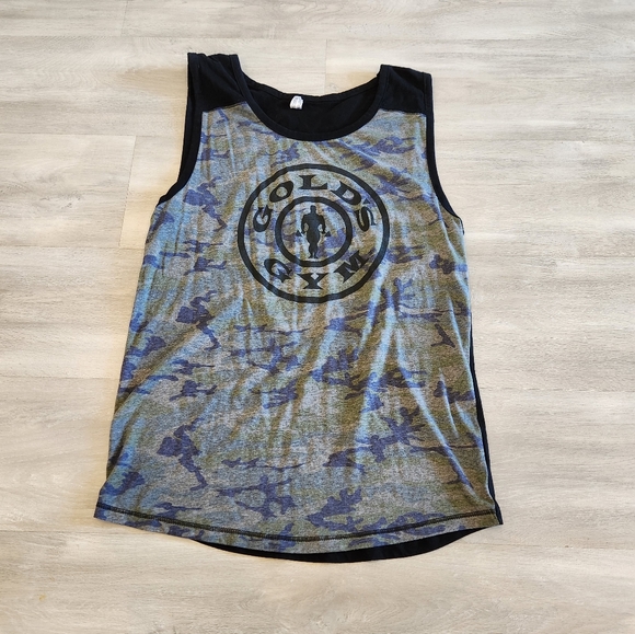 Men's medium golds gym tank top - Picture 1 of 3